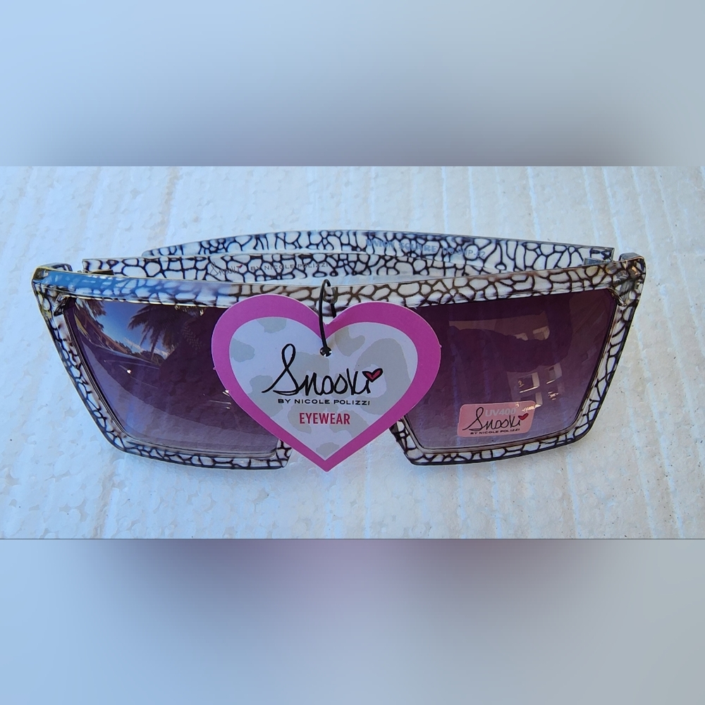 NEW Snooki UNION SQUARE 116-SNP-02 Clear Print UNISEX Sunglasses Nicole Polizzi